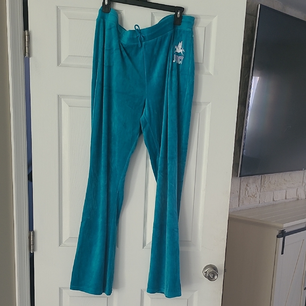 Juicy Couture Teal Velour Pants